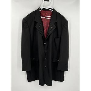 Stacy Adams Men's big and tall size long black blazer jacket styled in Italy 3X?
